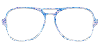 The Hydrangea Confetti Crystal with Gold Foil - Front Top Thumbnail - Pair Eyewear