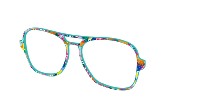 The Imaginative Tortoise with Bubble Glitter - Angle Top Thumbnail - Pair Eyewear
