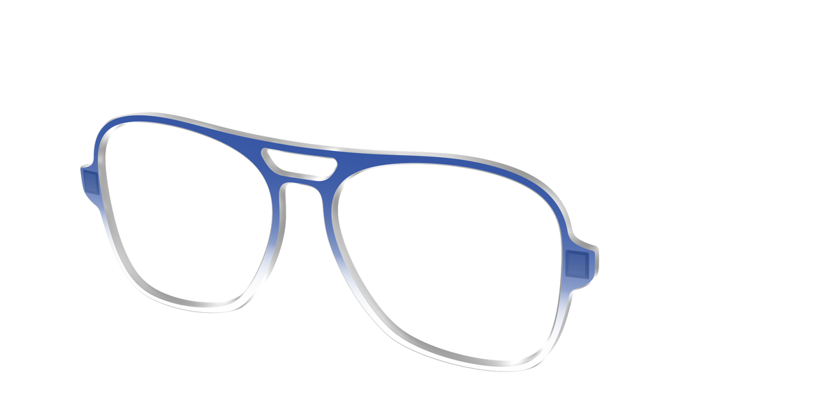 The Indigo Gradient Crystal - Angle Top Image - Pair Eyewear