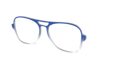 The Indigo Gradient Crystal - Angle Top Thumbnail - Pair Eyewear