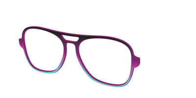 The Licorice to Seafoam Gradient - Angle Top Thumbnail - Pair Eyewear