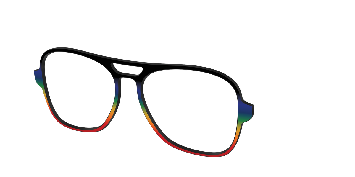 The Love Wins Gradient - Angle Top Image - Pair Eyewear