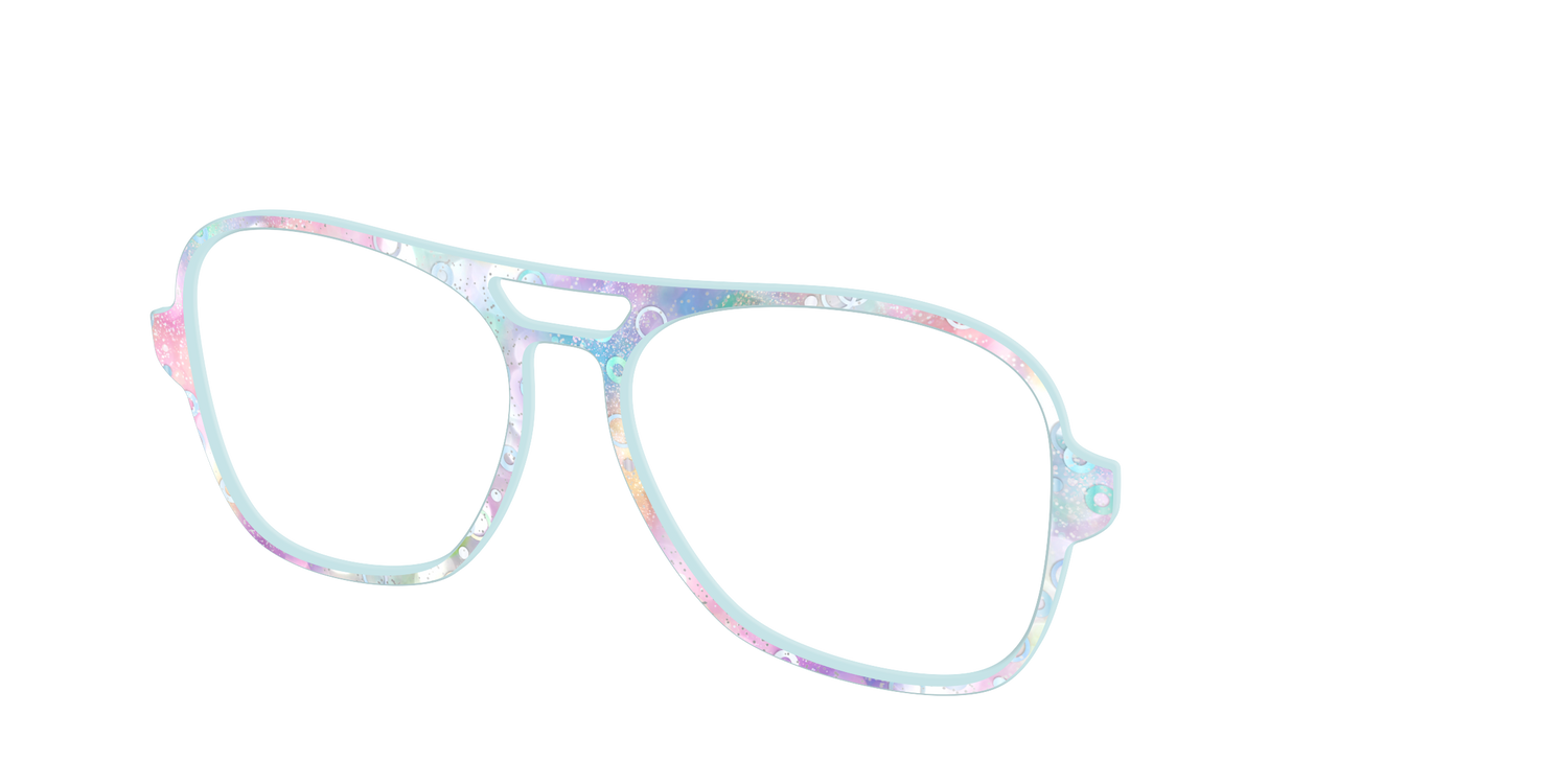The Mermaid Bokeh with Bubble Glitter - Angle Top Image - Pair Eyewear