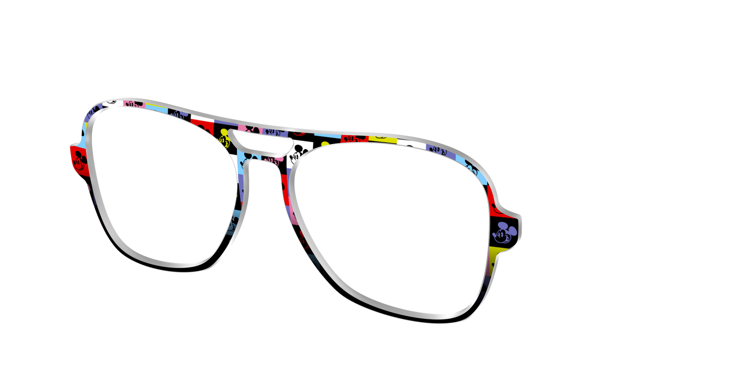 The Mickey Check - Angle Top Image - Pair Eyewear