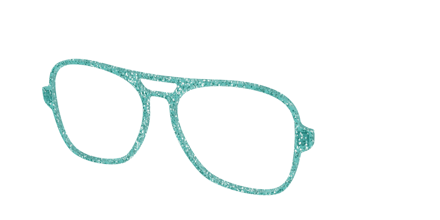 The Mint Sparkle - Angle Top Image - Pair Eyewear