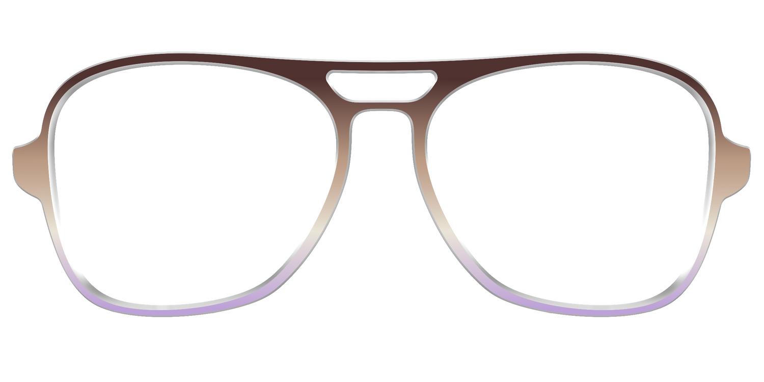 The Mocha to Light Lavender Gradient - Front Top Image - Pair Eyewear