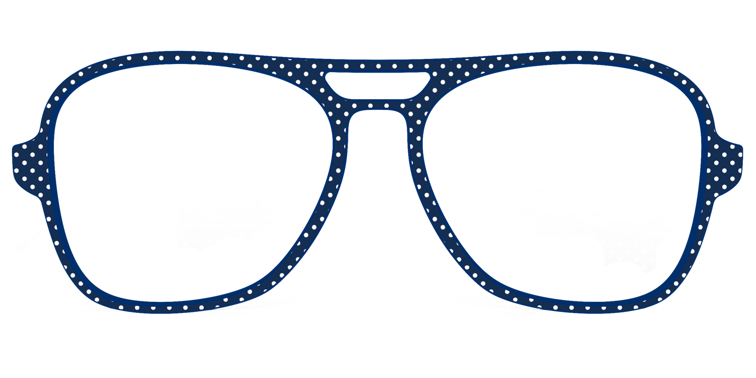 The Navy Pin Dot - Front Top Image - Pair Eyewear