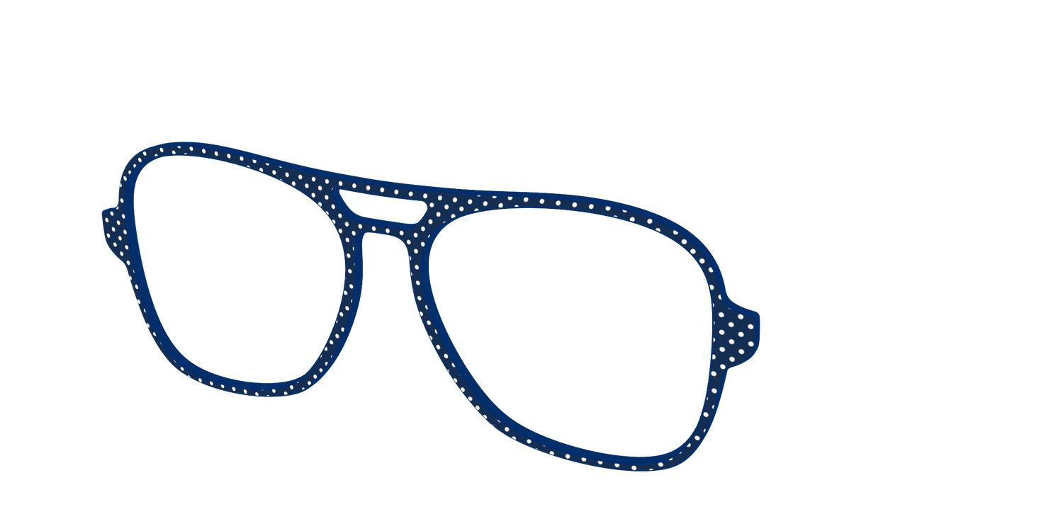 The Navy Pin Dot - Angle Top Image - Pair Eyewear