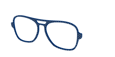 The Navy Pin Dot - Angle Top Thumbnail - Pair Eyewear