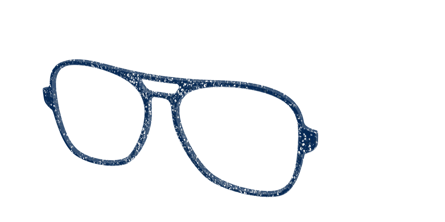 The Navy Sparkle - Angle Top Image - Pair Eyewear