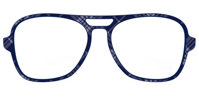The Navy Twill Plaid - Front Top Thumbnail - Pair Eyewear