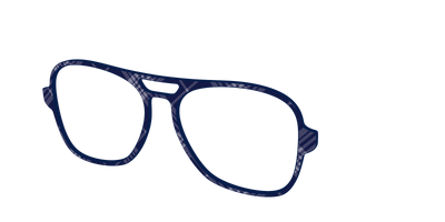 The Navy Twill Plaid - Angle Top Thumbnail - Pair Eyewear