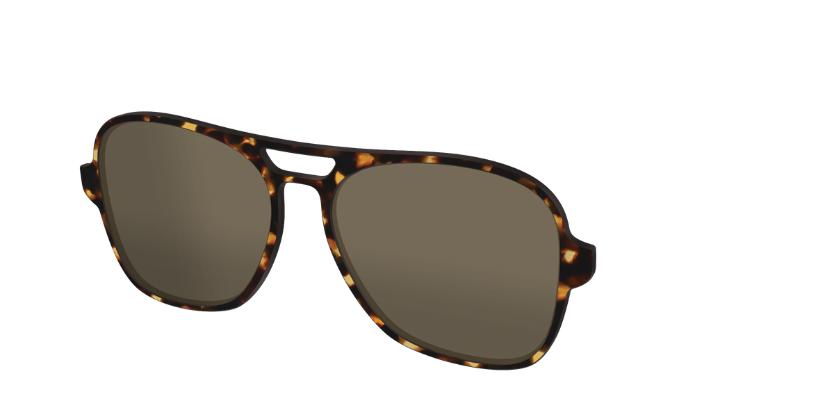 The Non-Polarized Tortoise Sun Top - Angle Top Image - Pair Eyewear