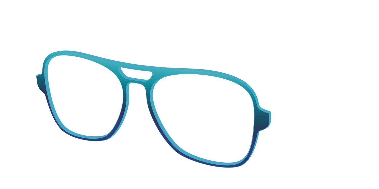 The Ocean Blue - Angle Top Image - Pair Eyewear