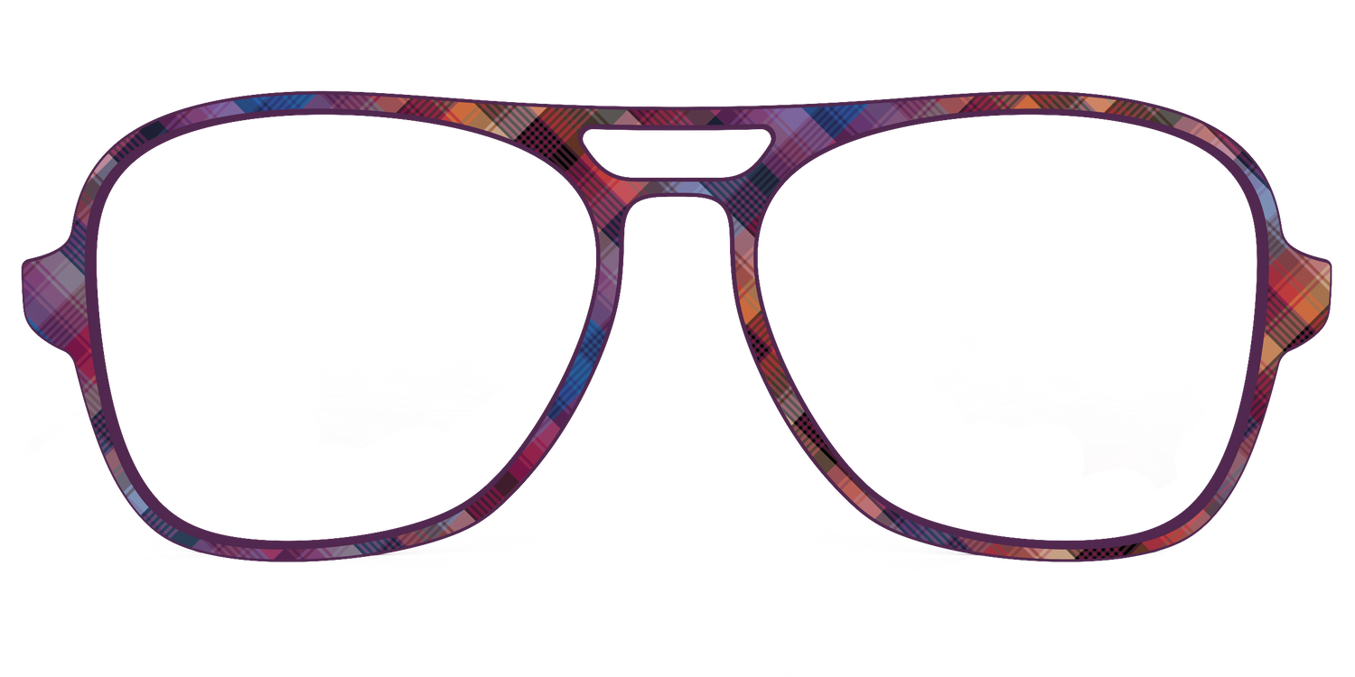 The Ombre Plaid - Front Top Image - Pair Eyewear