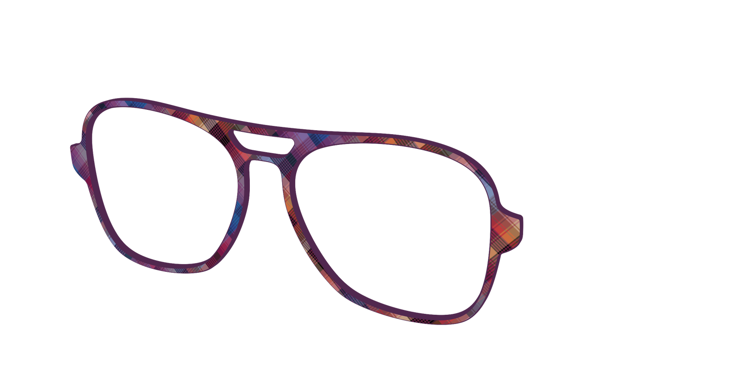 The Ombre Plaid - Angle Top Image - Pair Eyewear