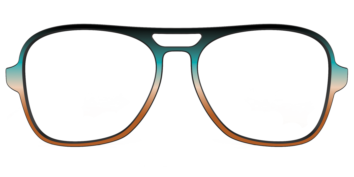 The Onyx to Rust Gradient - Front Top Image - Pair Eyewear