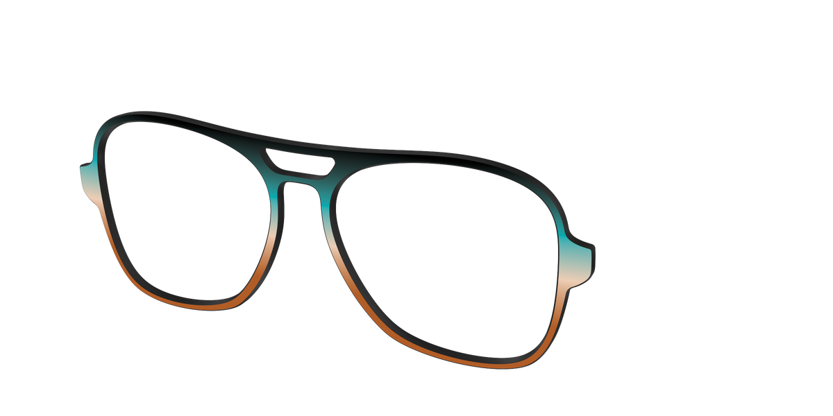 The Onyx to Rust Gradient - Angle Top Image - Pair Eyewear
