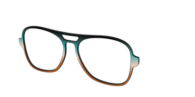 The Onyx to Rust Gradient - Angle Top Thumbnail - Pair Eyewear