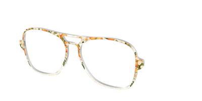 The Orange Blossom Glitter Crystal - Angle Top Thumbnail - Pair Eyewear