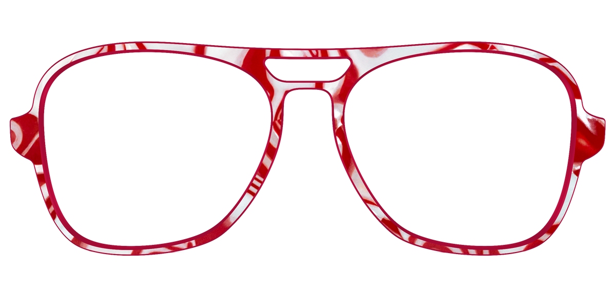 The Peppermint Swirl - Front Top Image - Pair Eyewear