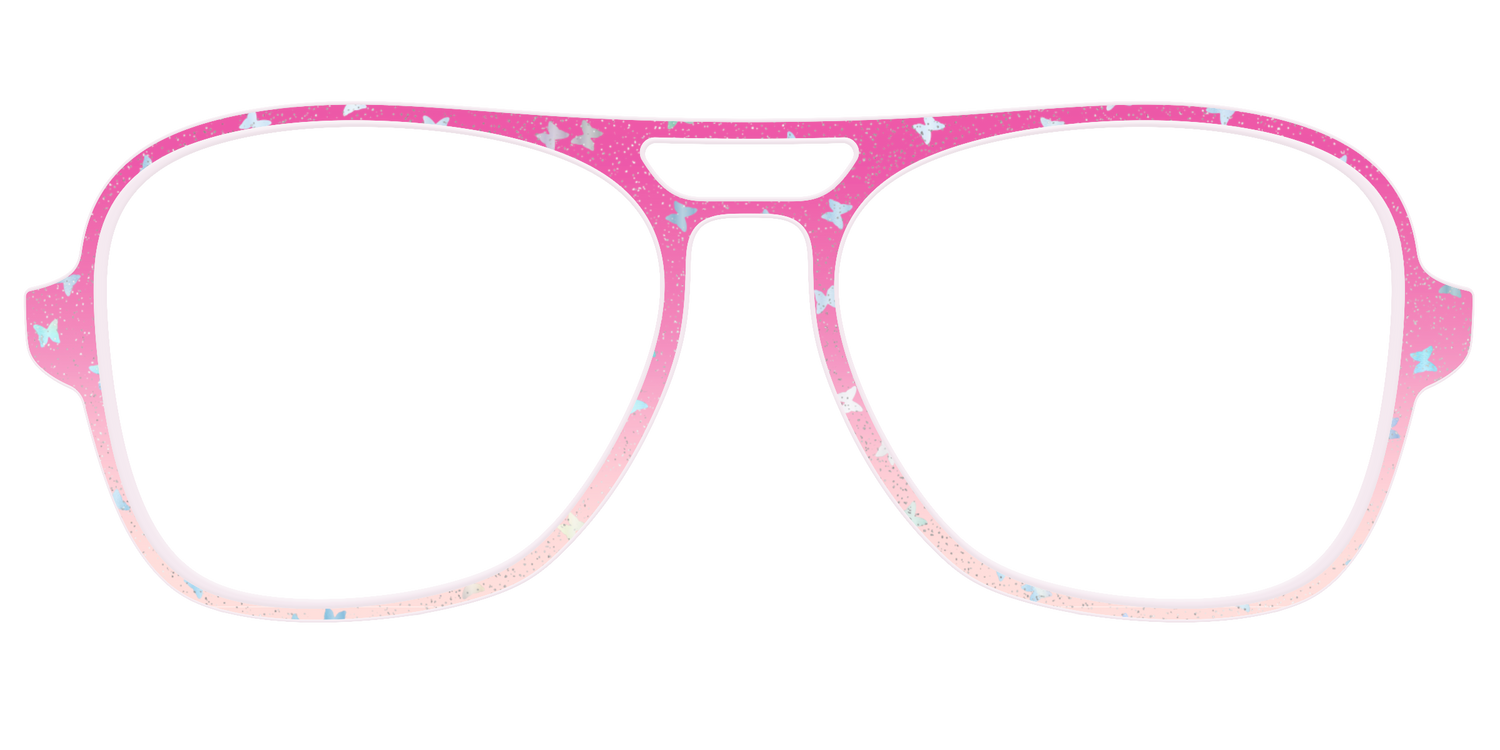 The Pink Butterfly Sparkle Crystal - Front Top Image - Pair Eyewear