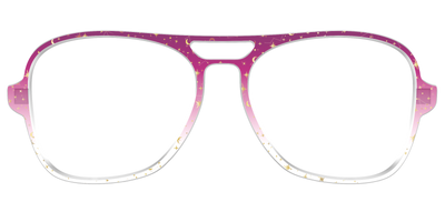 The Pink Ombre Gold Foil Crystal - Front Top Thumbnail - Pair Eyewear