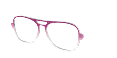The Pink Ombre Gold Foil Crystal - Angle Top Thumbnail - Pair Eyewear