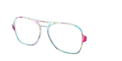 The Pixie Bokeh with Gold Flakes - Angle Top Thumbnail - Pair Eyewear