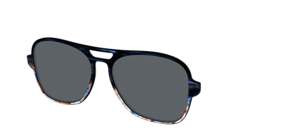 The Polarized Blue Horn Tortoise Sun Top - Angle Top Thumbnail - Pair Eyewear