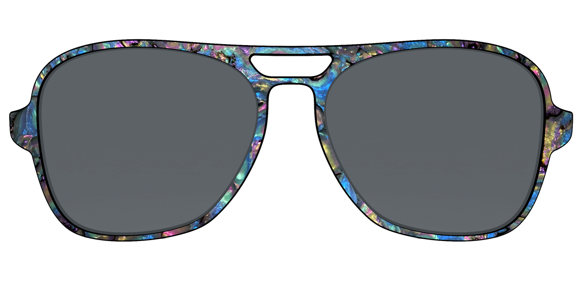 The Polarized Midnight Abalone Sun Top - Front Top Image - Pair Eyewear