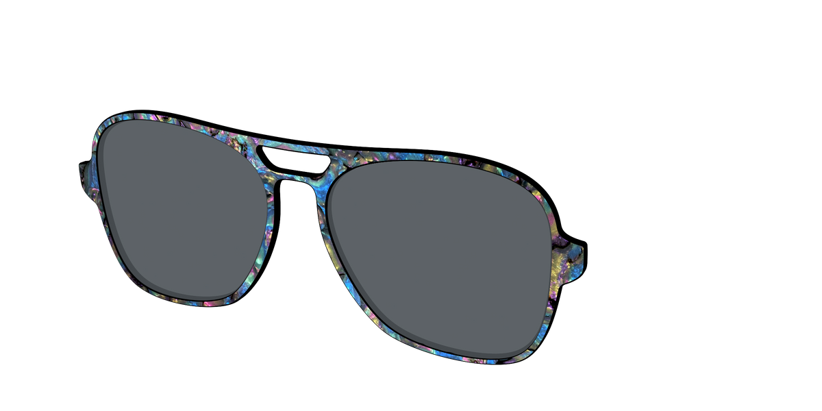 The Polarized Midnight Abalone Sun Top - Angle Top Image - Pair Eyewear
