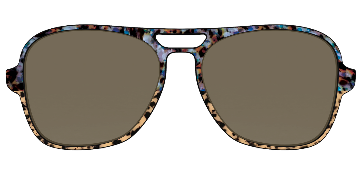 The Polarized Oasis Tortoise Split Sun Top - Front Top Image - Pair Eyewear