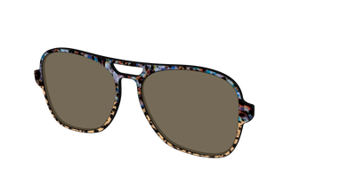 The Polarized Oasis Tortoise Split Sun Top - Angle Top Thumbnail - Pair Eyewear
