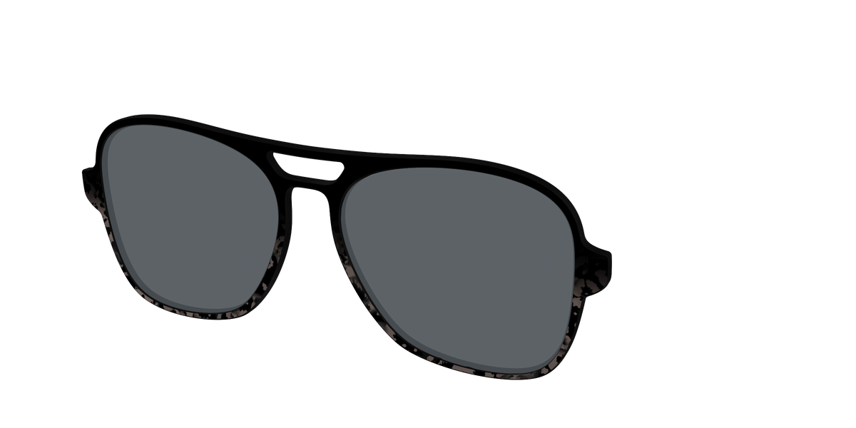 The Polarized Shaded Tortoise Sun Top - Angle Top Image - Pair Eyewear