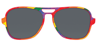 The Polarized Traditional Pride Flag Glitter Sun Top - Front Top Thumbnail - Pair Eyewear
