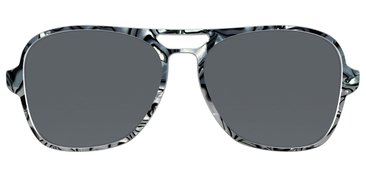 The Polarized Zebra Pearl Split Sun Top - Front Top Image - Pair Eyewear