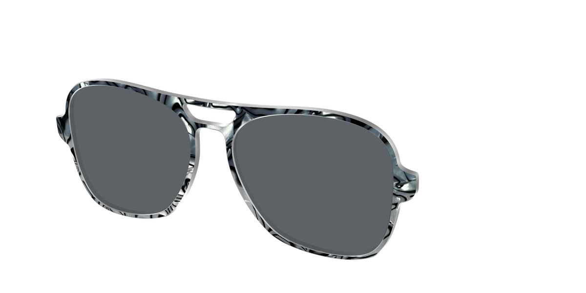 The Polarized Zebra Pearl Split Sun Top - Angle Top Image - Pair Eyewear