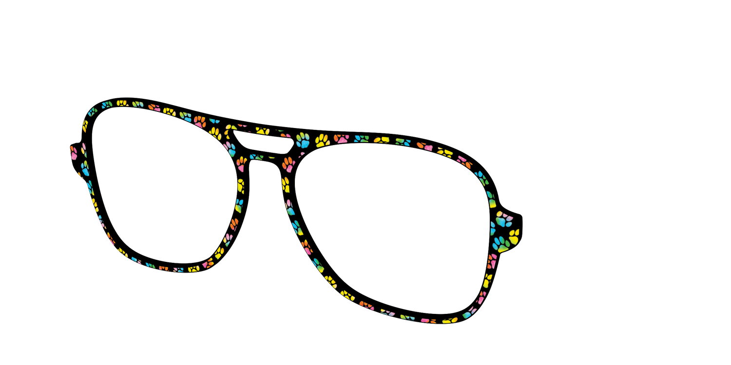 The Rainbow Paw Print - Angle Top Image - Pair Eyewear