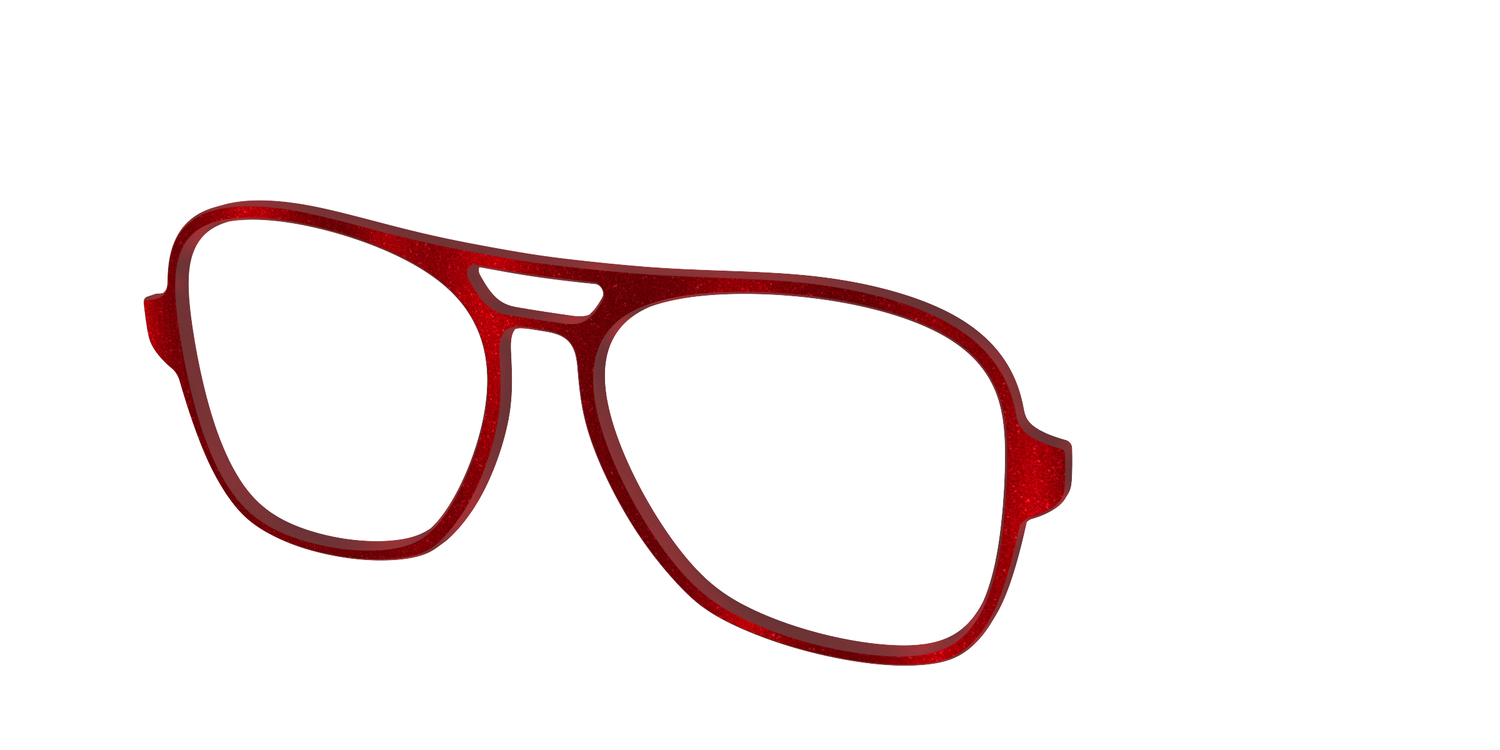 The Red Shimmer - Angle Top Image - Pair Eyewear