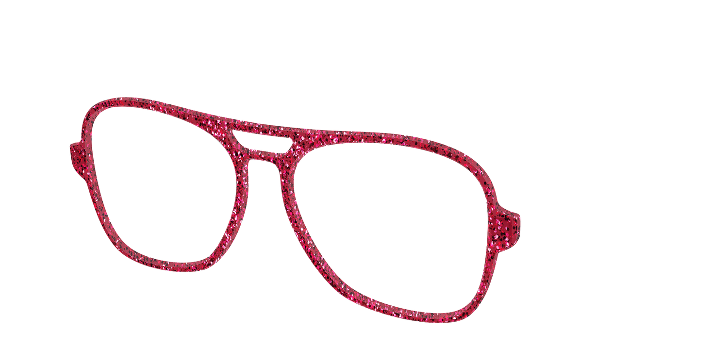 The Ruby Sparkle - Angle Top Image - Pair Eyewear