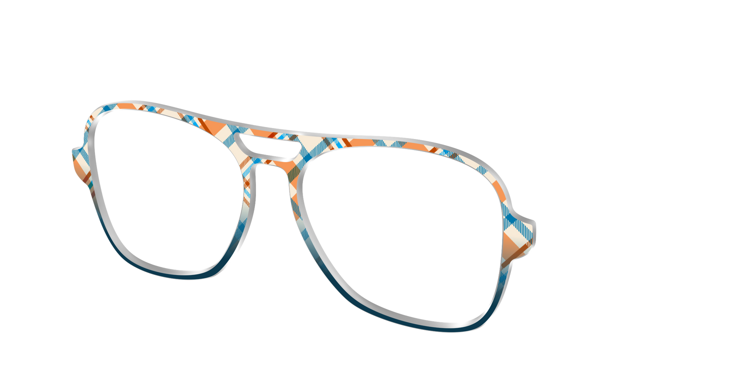The Sailing Plaid - Angle Top Image - Pair Eyewear