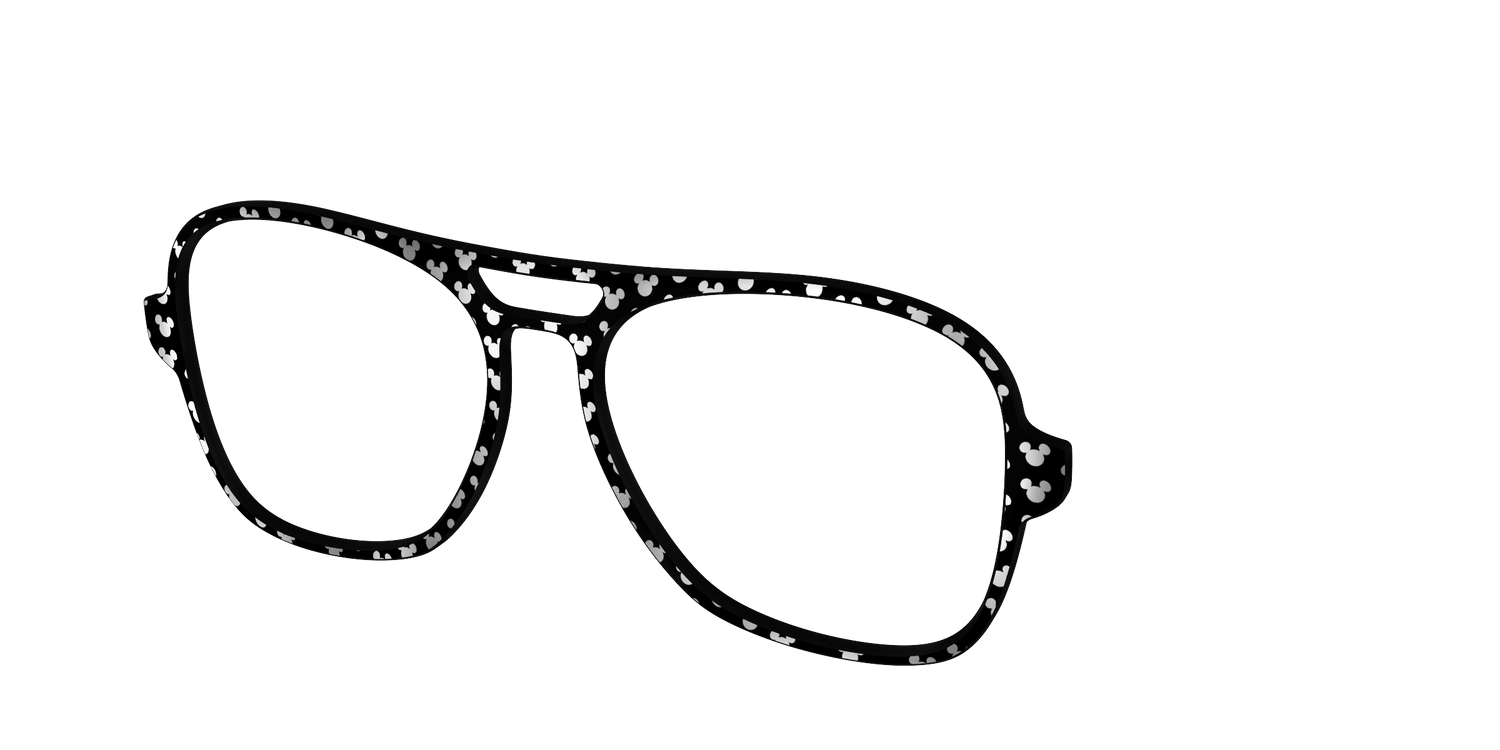 The Silver Foil Mickey - Angle Top Image - Pair Eyewear
