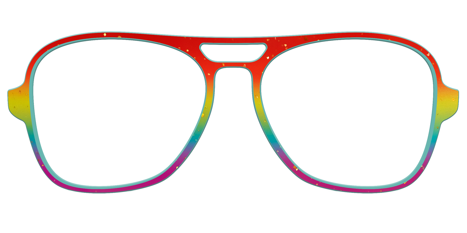The Spectrum Gradient with Gold Flakes - Front Top Image - Pair Eyewear
