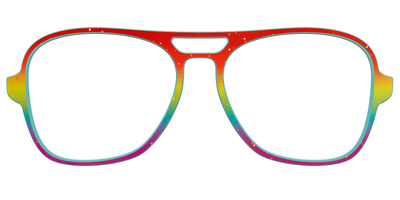 The Spectrum Gradient with Gold Flakes - Front Top Thumbnail - Pair Eyewear