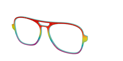 The Spectrum Gradient with Gold Flakes - Angle Top Thumbnail - Pair Eyewear