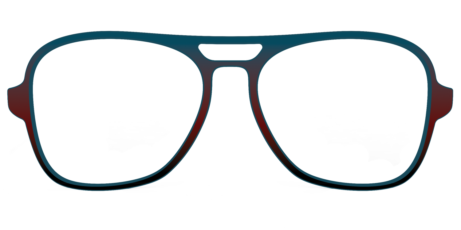 The Teal to Espresso Gradient - Front Top Image - Pair Eyewear