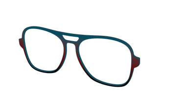 The Teal to Espresso Gradient - Angle Top Thumbnail - Pair Eyewear