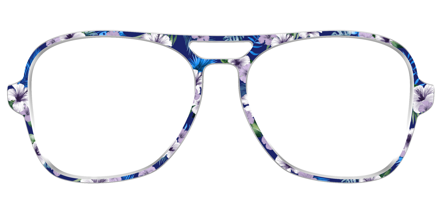 The Tropical Blue Blossoms - Front Top Image - Pair Eyewear