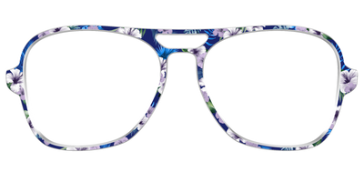 The Tropical Blue Blossoms - Front Top Thumbnail - Pair Eyewear